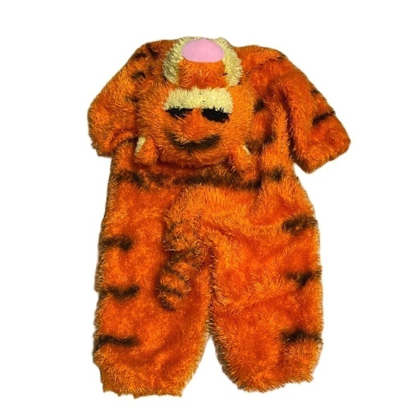 Disney Tigger Fuzzy Body Suit Costume 12 mos Orange Halloween Pooh Disney - Picture 2 of 7